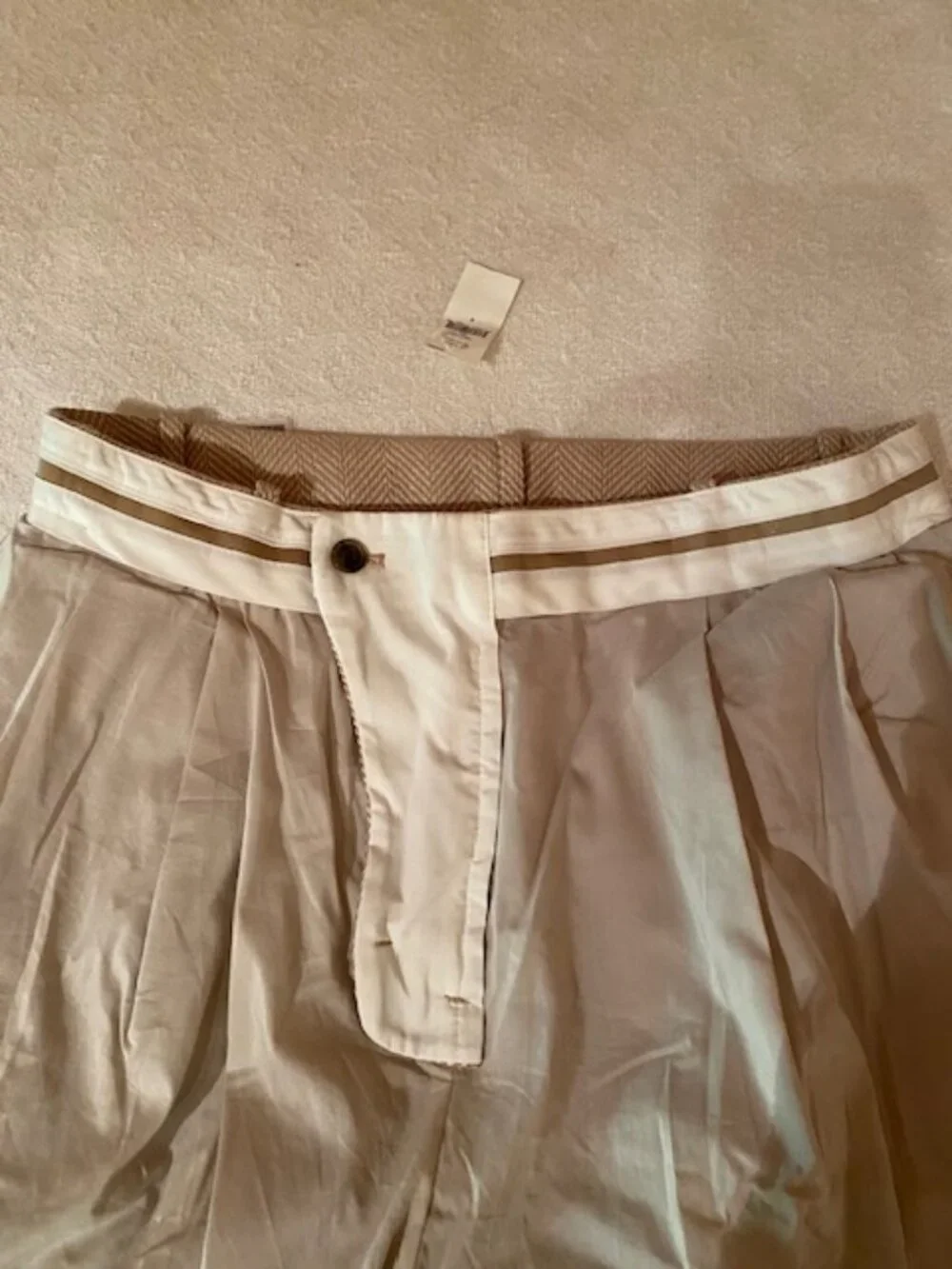 Banana Republic NWT SZ 8 Norfolk Wide Leg Linen Cotton Pant Herringbone